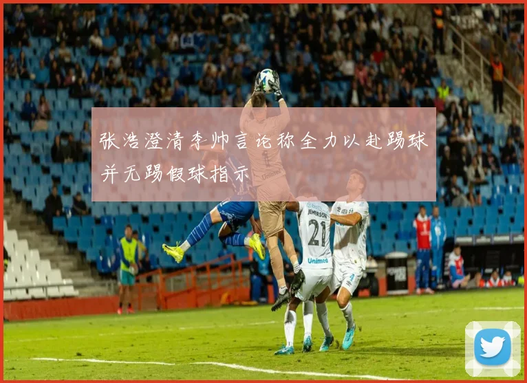 张浩澄清李帅言论称全力以赴踢球并无踢假球指示